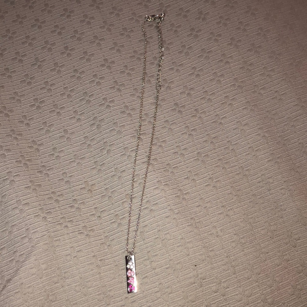 Pink heart necklace